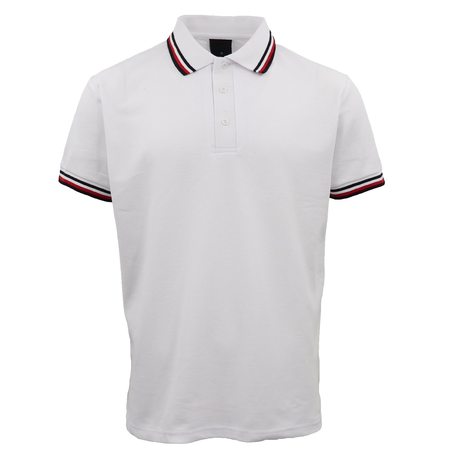 Men's Unisex Polo Shirts Basic Plain Breathable Tops Cotton Cascual Sport Shorts, White, L